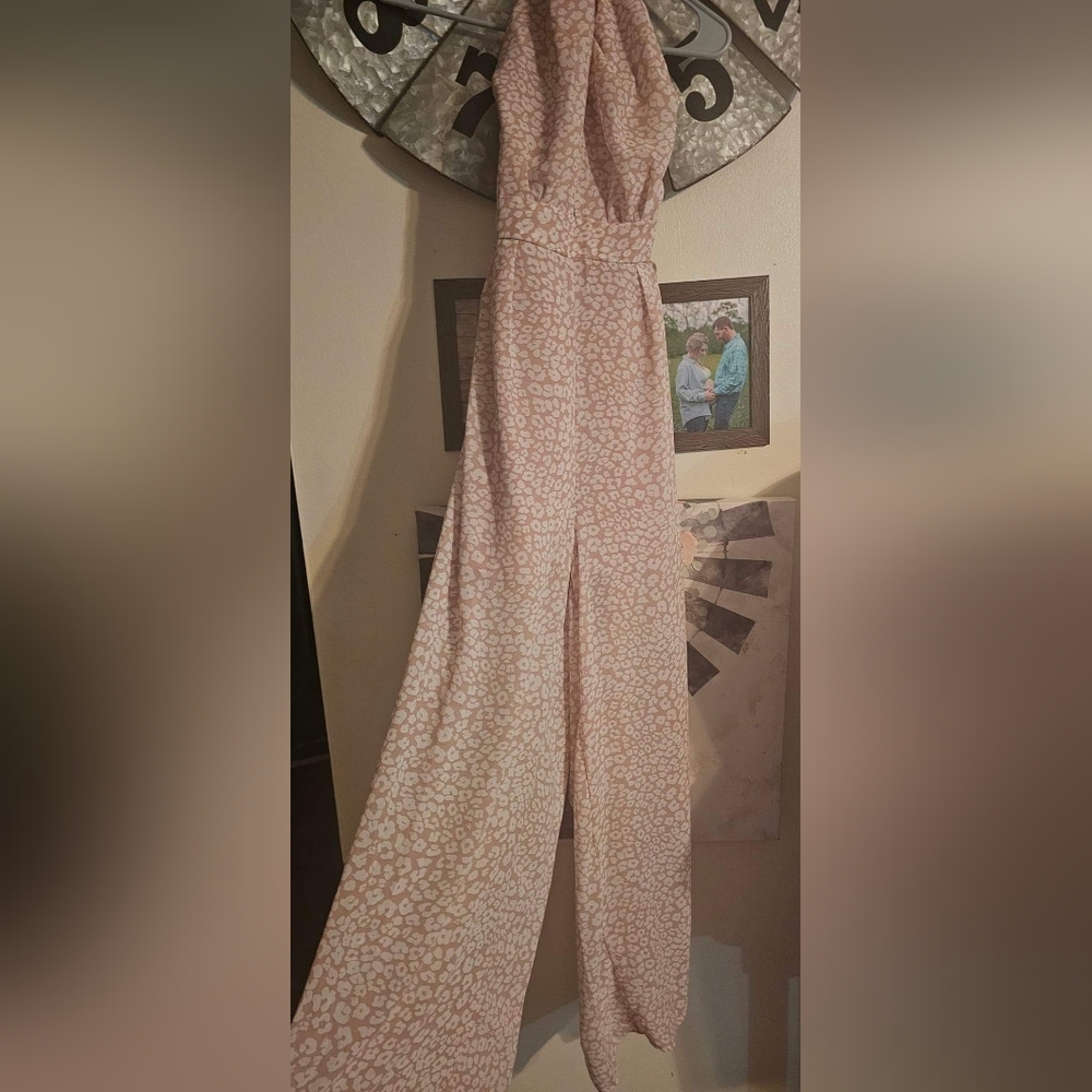 Cheetah print jumpsuit.